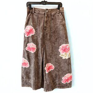 Davi & Dani Floral Applique Palazzo Pant